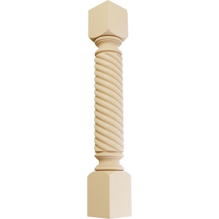 Ekena Millwork 5"W x 5"D x 35 1/2"H Hamilton Rope Cabinet Column, Maple COL05X05X35HAMA